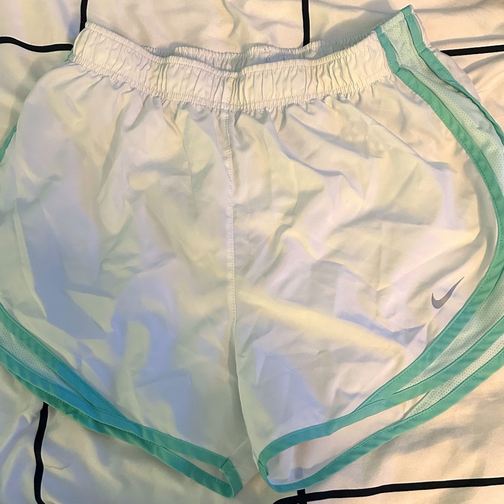 white nike shorts
